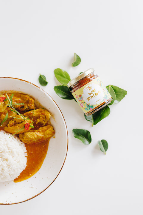 Kapitan Chicken cooked with our special Nonya Secret Blend
