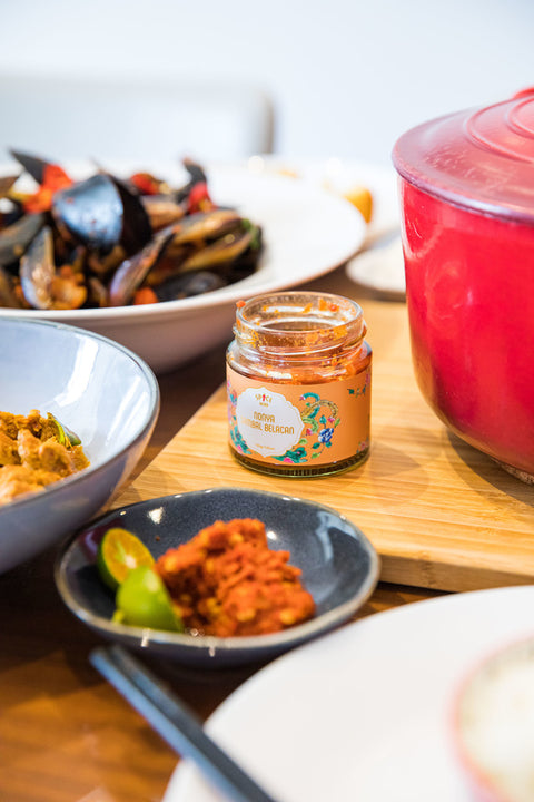 Nonya Sambal Belacan served with a squeeze of lime